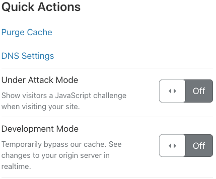 Cloudflare Quick Actions - when you need to step in fast.